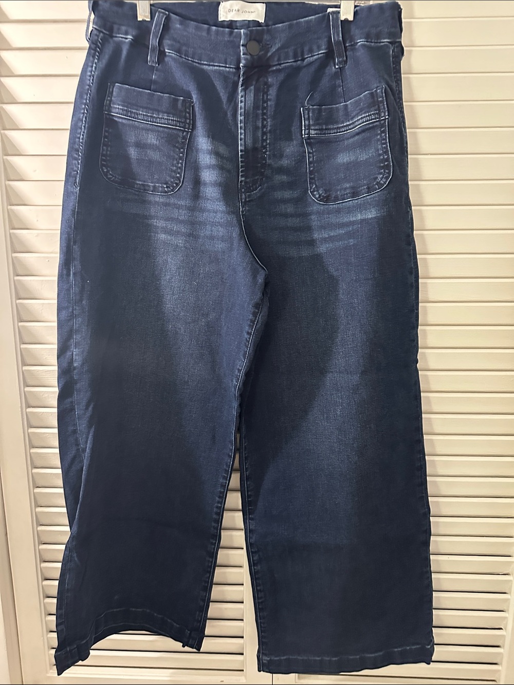 Dear John Audrey wide leg crop Dark Blue Wide-Leg Women's Jeans